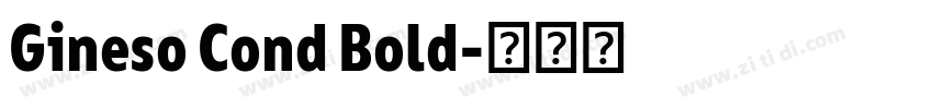 Gineso Cond Bold字体转换